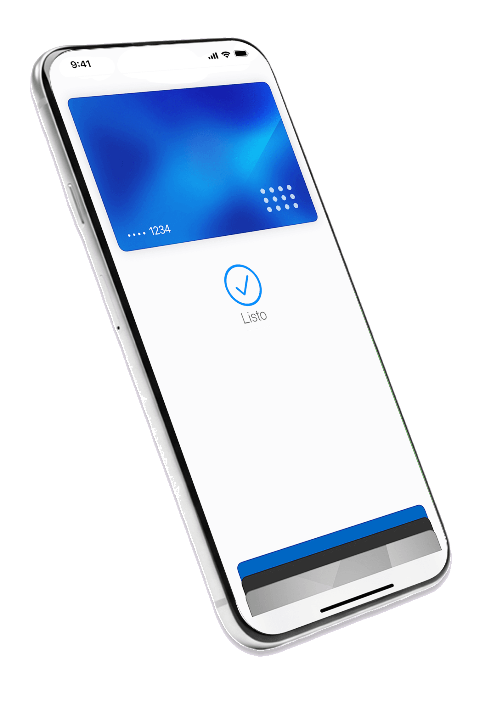 Mockup de pago con tarjeta y registro automático de gasto