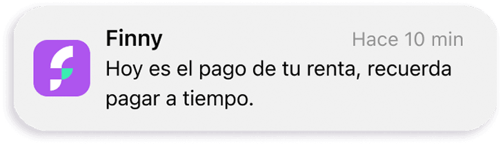Notificación de pago de crédito