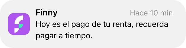 Notificación de pago de crédito